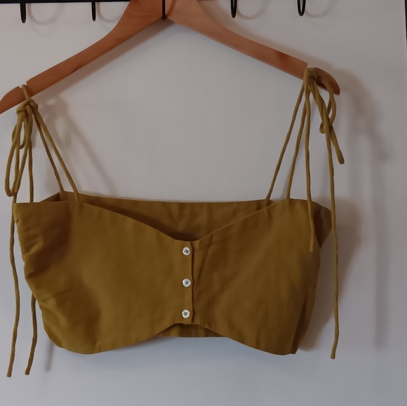 Mirah Maja Orchid tie top pistachio large - Picture 2 of 13